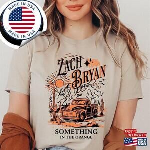 Zach Bryan Something In The Orange Shirt Retro Fan Gift Country Music T-shirt